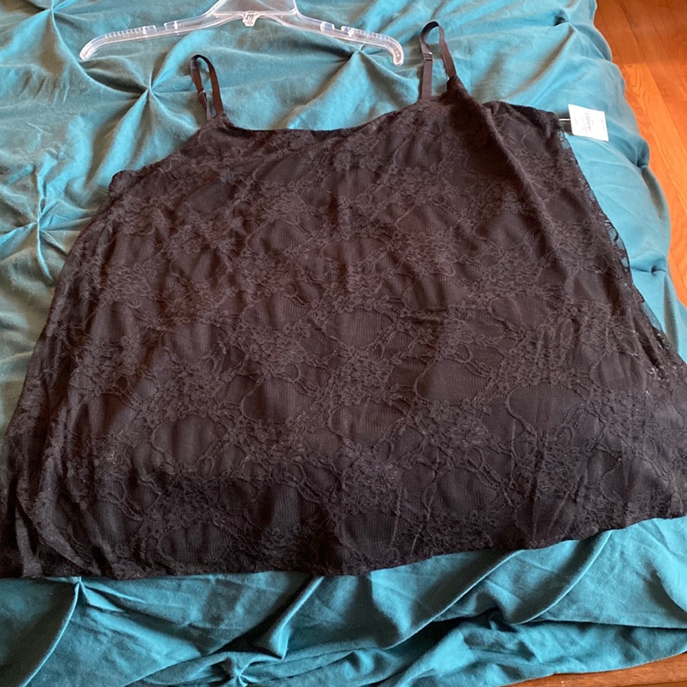 NWT black lace cami